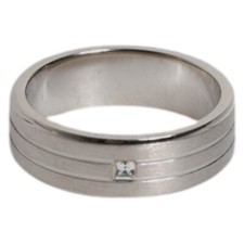 Anello DOLCE & GABBANA tono argento ottone cristallo trasparente DG Logp US7/54mm 230usd