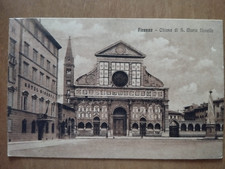 FIRENZE -CHIESA DI S. MARIA NOVELLA 1917 VIAGG. CARTOLINA D'EPOCA