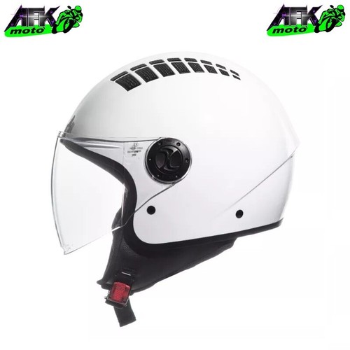 Casco jet bianco lucido - lucido, con