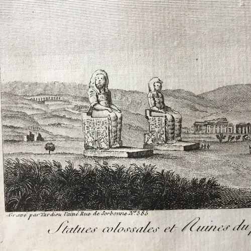 Incisione egitto 1817 colossi - incisione,