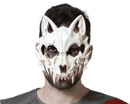 Maschera lupo bianco - maschera,