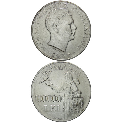 Romania 10000 lei 1946 argento - romania,
