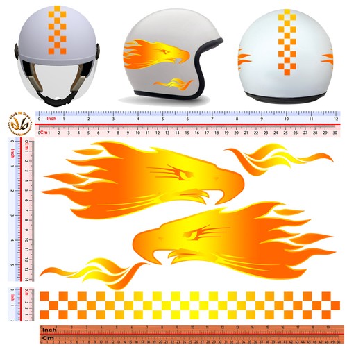 Fiamme aquila strisce adesivi