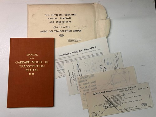 Original garrard 301 manual - 301,