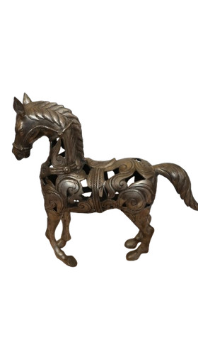 Scultura cavallo metallo - scultura,