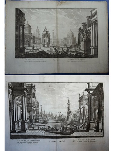 Due antiche stampe del xviii - antiche,