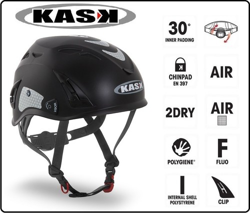 Casco protezione nero plasma - casco,