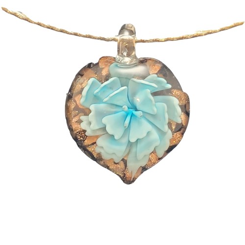 Collana con ciondolo vetro - collana,