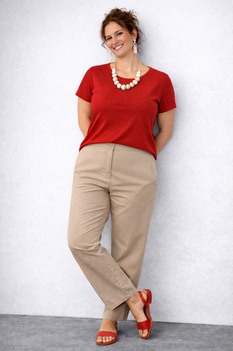 Pantalone luisa viola cotone - pantalone,