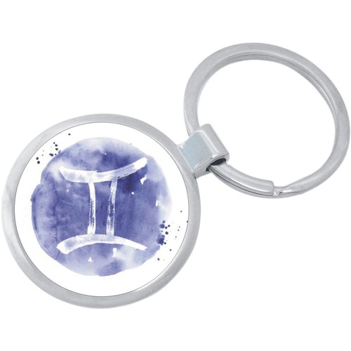 Watercolor gemini keychain - keychain,