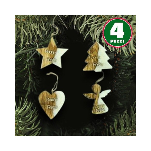 Appendini natale legno - 4,