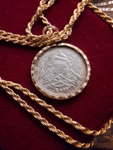 Collana con moneta argento - collana, in