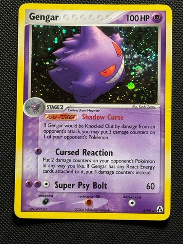 Pokemon 2006 gengar card - gengar, ex