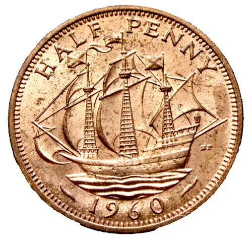 Gran bretagna 1960 halfpenny - 1960,