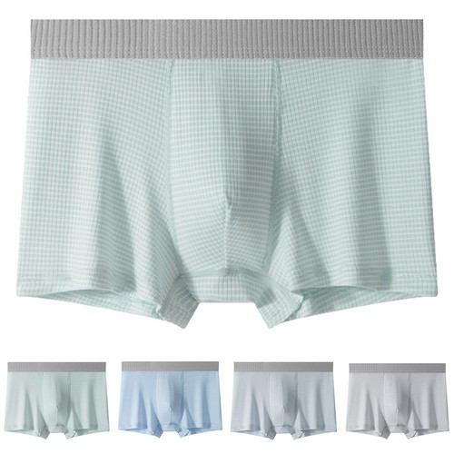 Mid waist briefs men plaid - briefs,