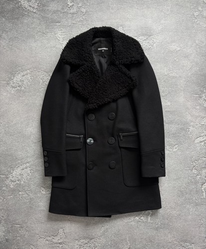 Dsquared2 cappotto nero lana - dsquared2,
