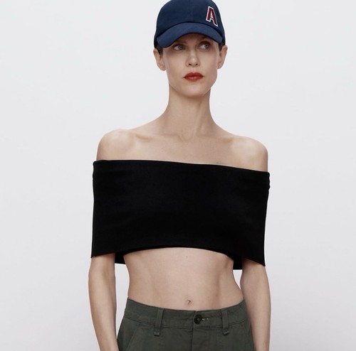 Zara crop top - crop, pieghevole