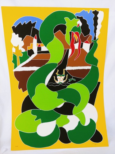 Ugo nespolo serigrafia firmata - nespolo,