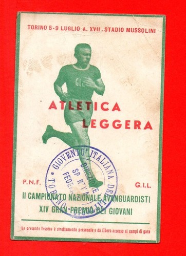 Tessera pnf gil nazionale - tessera,