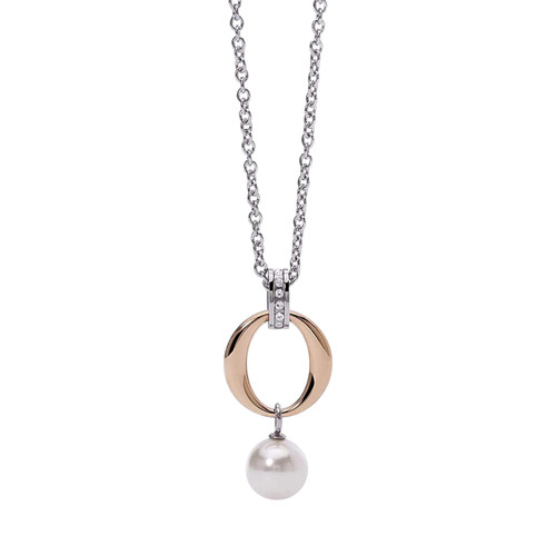 Collana acciaio con - collana, in
