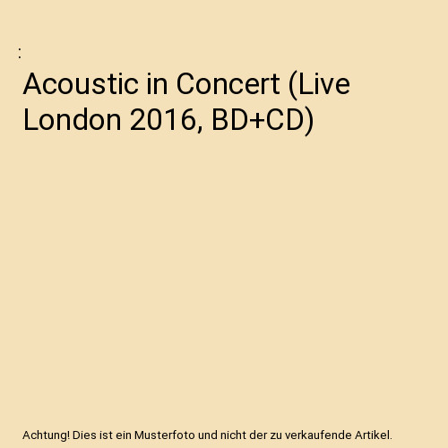 Acoustic concert live - acoustic,