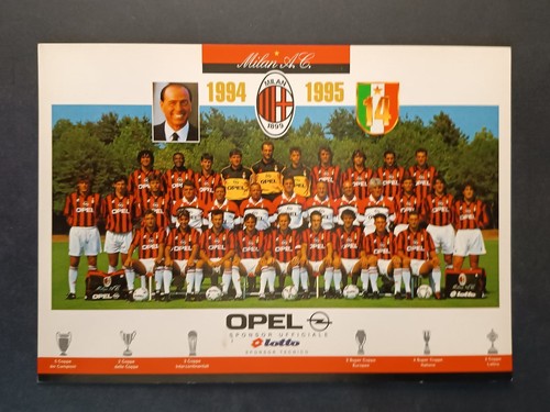 Cartolina squadra milan - squadra, ac