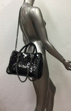 Borsa paillettes nera con - borsa,