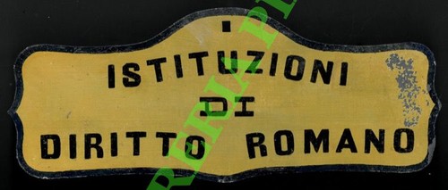 Istituzioni diritto romano - istituzioni,