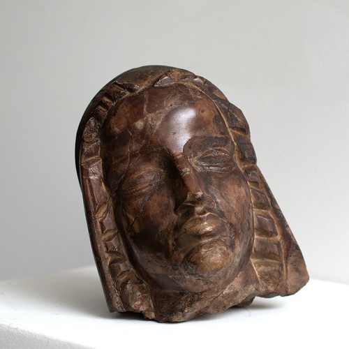 Scultura marmo rosso - , ritratto