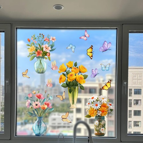 Vaso fiori tema finestra - vaso,