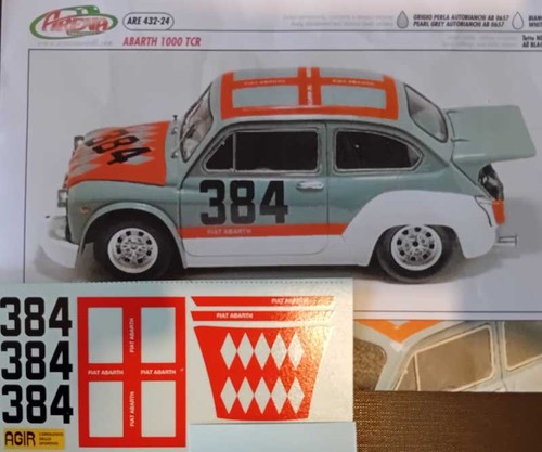 Decal fiat abarth 1000 - 1/24,