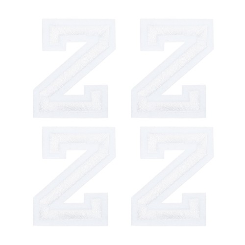4pcs lettere toppe bianche - 4pcs, z