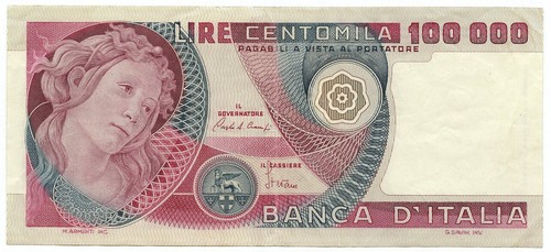 100000 lire banca italia - 100000,