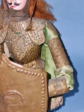 PUPO SICILIANO ANTICO MARIONETTA PALADINO SCUDO STEMMA FALCO SICILIA '900