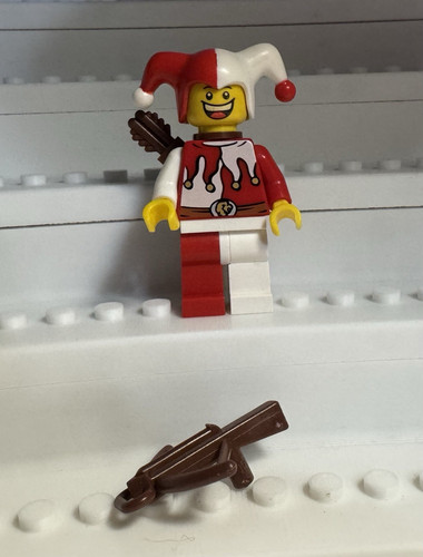 Lego minifigure giullare rosso - lego,