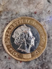 Moneta rara 1 One Pound Regina Elisabetta 2016 