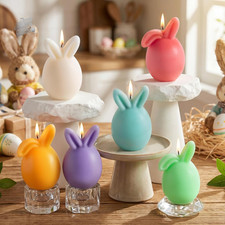 6pcs Easter Rabbit Candles