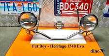 Harley Davidson staffa faretti spot ausiliari cromati Heritage Fat Boy 1340 Evo