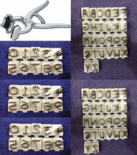 Pinza per tatuaggi standard con 3 set 0-9 cifre e 2 set lettere A-Z 3/8" - bovini