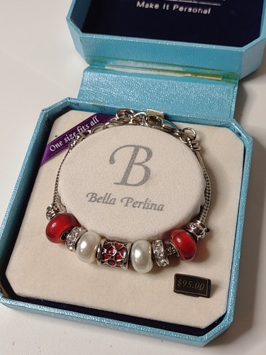 Bracciale con ciondolo - , perle
