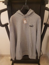 PUMA * Felpa uomo tg. L * Invernale * Grigio melange * Cappuccio 