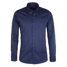 Camicia uomo slim ft. blu 100%