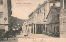 1908 RECOARO Via Grandis Vittorio Emanuele Succursale Cappello Vicenza Cartolina