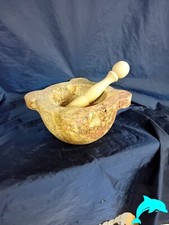 MORTAIO IN MARMO TRAVERTINO