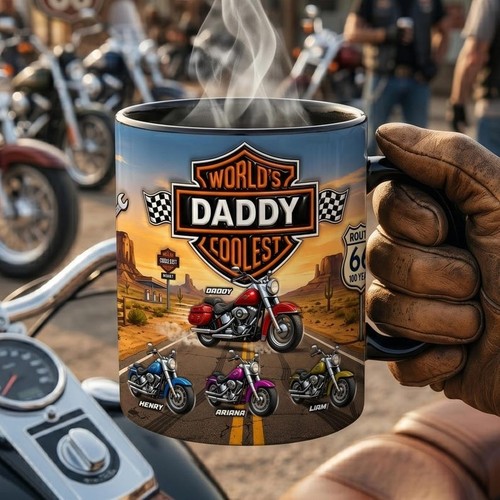 Tazza personalizzata biker dad - tazza,