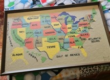 Mappa Stati Uniti vintage 1975