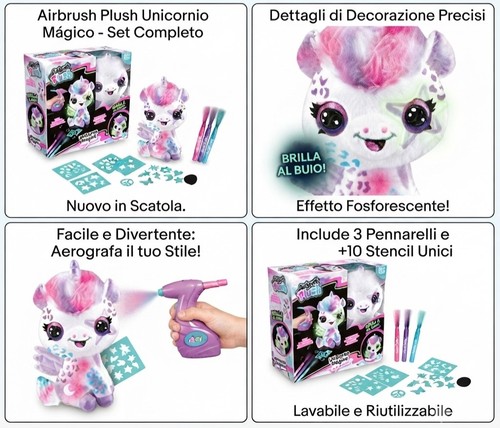 Airbrush plush unicorno - airbrush,