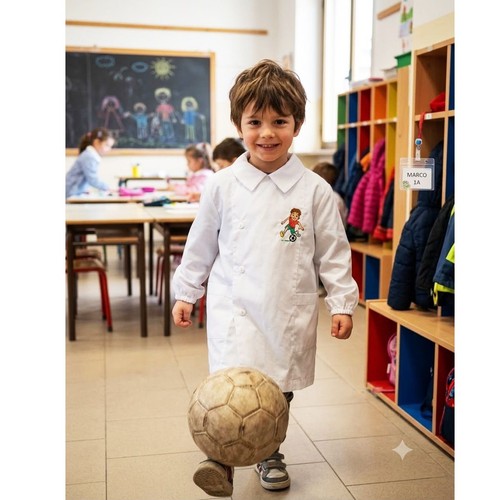 Grembiule scuola bianco