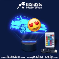 Fiat Punto GT 176 turbo 3d lamp LED sign engraving laser 1.4 speedline schild