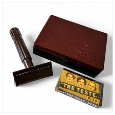 Rasoio di Sicurezza + Box SAR LUXES in Bachelite Vintage Anni ‘40